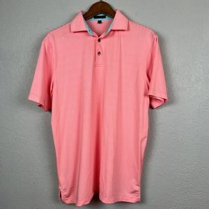 Blue Quail Stripe Polo Golf Pink White - M